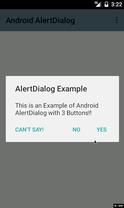 Android AlertDialog Example